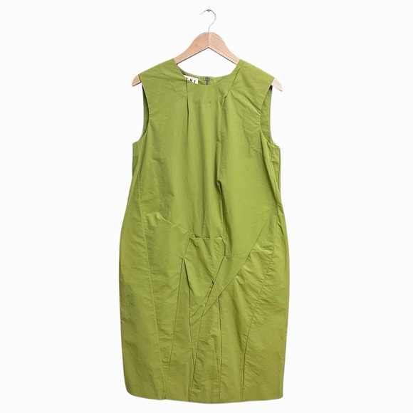 Marni Sleeveless Darted Sheath Dress in Chartreuse Lime Green - Picture 1 of 7